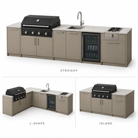 Cuisine de jardin modulaire en aluminium pour barbecue extérieur
