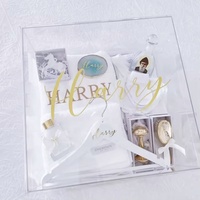 Boîte acrylique personnalisée en gros avec couvercle, boîte cadeau personnalisée, boîte souvenir, boîte cadeau de demoiselle d'honneur
