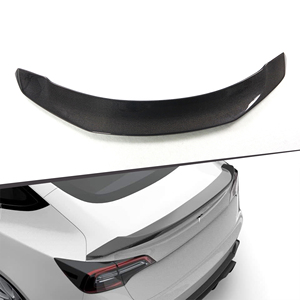 Becquet de coffre arrière en Fiber de carbone, aileron postérieur stylé compatible avec le modèle <span class=keywords><strong>Tesla</strong></span> <span class=keywords><strong>3</strong></span>, becquet noir Type V 2014 + - Product Image 1