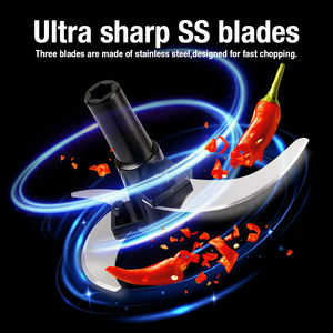 Picadora de Carne Multifuncional, Picadora de Frutas y Hierbas, Picadora Manual de Ajo y Cebolla, Procesador de Alimentos con Separador de Huevos, Cuchillas de Acero Inoxidable - Product Image 3