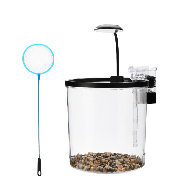 Black-Tank+Light+Fish Net+Filter+Stone