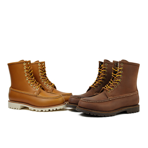 Bottes pour hommes à bout carré, avec semelle <span class=keywords><strong>Goodyear</strong></span>, doublées de laine, en cuir pleine fleur véritable, pour l'<span class=keywords><strong>hiver</strong></span> et l'été - Product Image 3