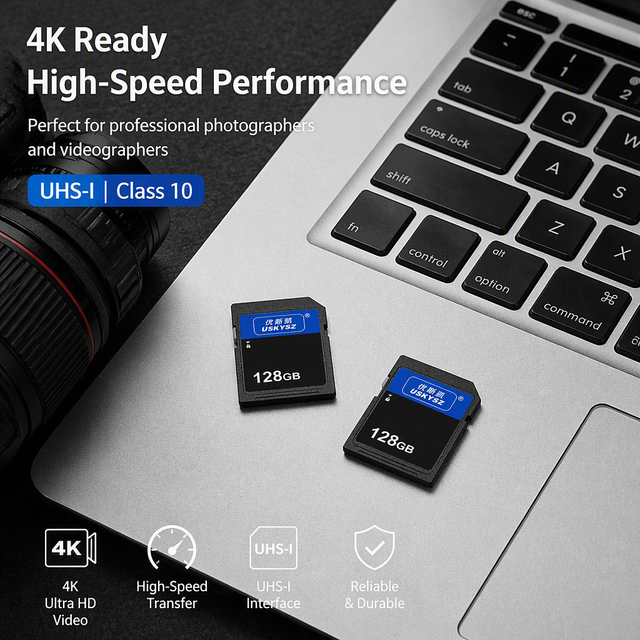 128GB UHS Sd Card Memory Card U3 V30 for DSLR Camera Professional 4K Video Photo Storage Smooth 4K UHD Capture Performance