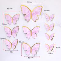 Violet rose papillon gâteau décoration joyeux anniversaire gâteau Topper peint à la main pour mariage fête d'anniversaire bébé douche
