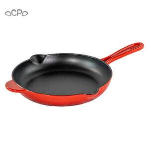 Four hollandais <span class=keywords><strong>en</strong></span> <span class=keywords><strong>fonte</strong></span> <span class=keywords><strong>émaillée</strong></span> de 6 pintes avec couvercle à deux poignées allant au four <span class=keywords><strong>ou</strong></span> sur la cuisinière Utilisation pour cuire au four Réfrigérateur - Product Image 4
