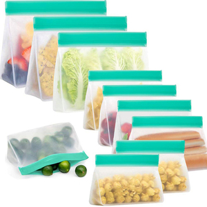 Amazon Top Seller Food Grade Silicone PEVA Food Storage Bag, Plastic Vacuum Zip Bag