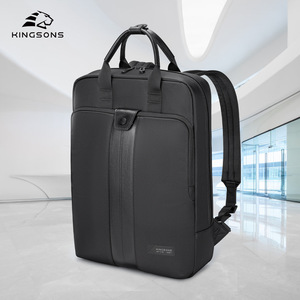 Kingsons <b>Business</b> <b>Backpack</b> 20-35L Large Capacity Laptop Bag Unisex Expandable Travel <b>Backpack</b> Solid Color - Product Image 1