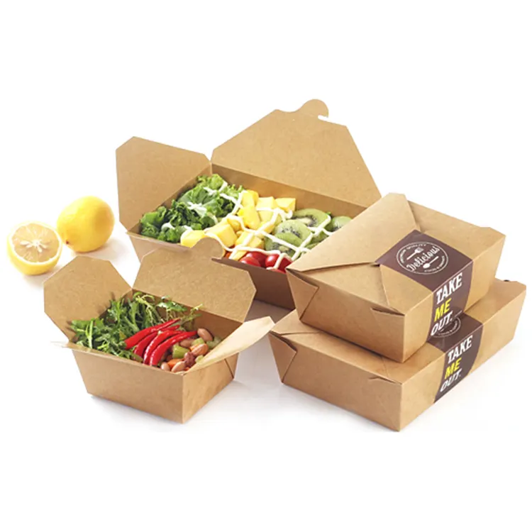 Einweg-Lebensmittel-Kraftpapier-Fast-Food-Lunch-Verpackungs box