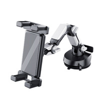 Support de tablette universel réglable et rotatif en plastique à ventouse pour tableau de bord de voiture, pare-brise, compatible avec les tablettes de 5 à 17 pouces, iPad