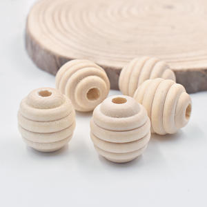 Manufacturer Wholesale 20mm Log Natural Color Garland Spacer Hemu Loose <b>Wood</b> <b>Beads</b> for Chain Bracelet Food Grade Baby Molar Toys - Product Image 1