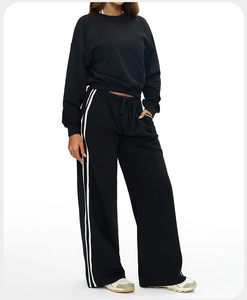 Completo Sportivo Casual Autunno Inverno a Righe <span class=keywords><strong>in</strong></span> 100% <span class=keywords><strong>Poliestere</strong></span> Eco-Friendly, Comodo e alla Moda - TZ4506 - Product Image 5