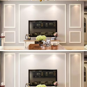Moulures murales autocollantes, garniture décorative européenne pour <span class=keywords><strong>plinthes</strong></span>, décoration de bordure de mur pour fond de télévision - Product Image 4