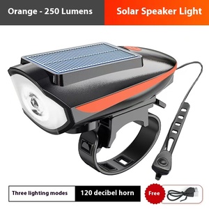 Bicycle Solar Charging <strong>LED</strong> Horn Headlight ABS Waterproof XPG High Lumen Long Range Outdoor <strong>Cycling</strong> Three in One Front Light - Product Image 6
