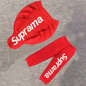 Suprama Men's Two Piece Outfit Loose Fit Breathable Cotton Casual <b>Set</b> - Product Image 4