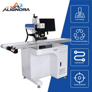 Fiber 20w 30w 50w 60W 100w JPT CCD Automatic Cabinet Fiber Laser Fiber Marking <b>Engraving</b> <b>Machine</b> With Camera Conveyor Belt - Product Image 1
