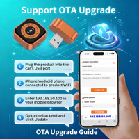 Mini Ultra6 4-en-1 : Adaptateur CarPlay sans fil Mirrorlink USB et Android Auto, Boîtier AI pour streaming d'applications massives pour iOS et Android – Vente directe usine