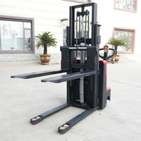 Livraison rapide, gerbeur électrique de 1,5 tonne, chariot élévateur agricole avec plateforme, gerbeur électrique à portée étendue, entièrement électrique