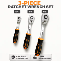 Qixin kunci pas gigi roda bergigi, pegangan Ratchet 90 gigi, pelapisan cepat turun kinerja tinggi ganda murah kustom 1/2"