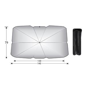 Car Sunshade Compact Umbrella with Windshield Sun Insulation Foldable Polyester Front <b>Window</b> Shade - Product Image 3