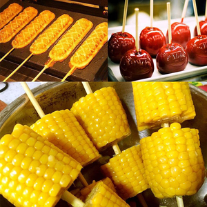 Thịt Nướng tre gậy tre lớn tre BBQ gỗ thanh xiên dài 40 cm Hot Dog tre nướng gậy - Product Image 6