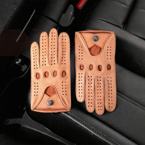 Gants de Conduite en Cuir de Daim de Luxe pour Hommes, Style Occidental, Logo Personnalisé, pour l'Hiver et la Vie Quotidienne - Product Image 6