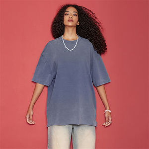 Vente en gros de streetwear vintage 100% coton 285G lavé à l'acide T-shirt oversize à manches courtes pour hommes - Product Image 1