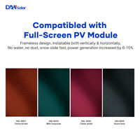 Modules de panneaux solaires BIPV de haute qualité OEM pour bâtiments, façade double vitrage colorée BIPV 575W N-type HJT, mur-rideau