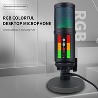 Gooermi Microphone à condensateur USB Microphone professionnel pour podcast Microphone d'enregistrement de studio Microphone de jeu RVB