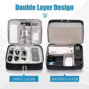 Free Sample Large Cable Organizer <b>Bag</b> Charger Cord Travel Case for Electronics & <b>Tech</b> Accessories Cable organizer pouch - Product Image 2