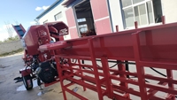 Procesador de Madera de Alta Resistencia de 35 HP, Máquina Cortadora de Madera a Gasolina, Rajadora de Troncos Hidráulica de 40T con Transportador