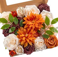 Künstliche Seidenblumen-Box-Set DIY Tischdekoration mit Schaumrosen und Blättern für Hochzeitsgeschenksets für Frauen