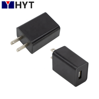 Chargeur USB mural 5V 1A 2A 5W 10W avec lumière LED, prise portable, protection OTP/OVP, certifié FCC ETL