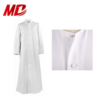 Robe de prêtre romaine de haute qualité, à col montant, à simple boutonnage, mate et colorée, personnalisée, 2026