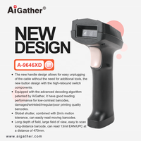 Escáner de Códigos de Barras 1D 2D y QR Inalámbrico de Alta Gama con Cable USB, Venta al Por Mayor