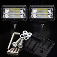 Barre Lumineuse de Travail LED Universelle 5 Pouces Projecteur LED Tout-Terrain pour Camion Feu de Conduite LED Auto Accessoires Voiture 72W