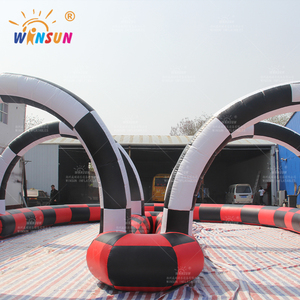 WINSUN <b>Inflatable</b> Bumper <b>Car</b> Track Outdoor Go Kart Race Course PVC CE Certified Custom Logo for Kids Party Rental Event - Product Image 5