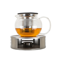 Théière en verre transparent borosilicate 750ml infuseur amovible fait à la main durable cuisinière micro-ondes café thé passoire tasse