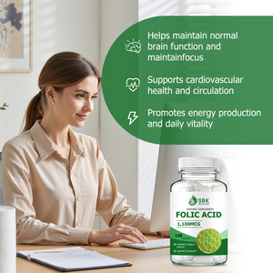 Private Label Folic Acid Capsules with Folic Acid Supports Normal Body Supports Healthy Digestion and Nutrient Absorption - Product Image 5