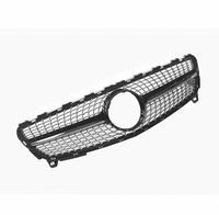 Grilles avant en diamant noir brillant à ajustement direct pour Mercedes Benz Classe A W176 Lci 2016-2018
