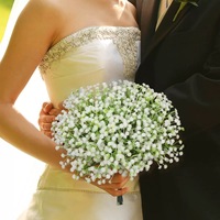 Bouquet de fleurs artificielles de gypsophile de qualité supérieure au toucher réel, bouquet de gypsophile blanc de qualité supérieure avec tiges