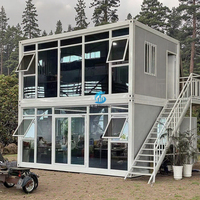 Casa Contenedor Desmontable Personalizada, Resistente a Terremotos, de Dos Pisos, Prefabricada, con Paneles Sándwich, Diseño Moderno