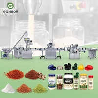 Machine de remplissage automatique de poudre pour emballage de pots, bouteilles de matcha, bouchons de bouteilles, pots de farine et lait en poudre, avec ligne de production et scellage