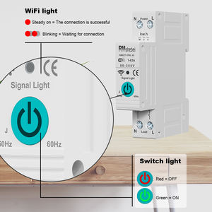 RMshebei Smart Life WIFI Mcb Energy Power kWh Medidor 1P 63A 110V 220V Mini Temporizador com controle remoto sem fio disjuntor - Product Image 3