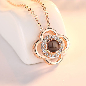 Collar <span class=keywords><strong>de</strong></span> Plata <span class=keywords><strong>de</strong></span> Ley 100% <span class=keywords><strong>con</strong></span> Colgante <span class=keywords><strong>de</strong></span> Corazón para el Día <span class=keywords><strong>de</strong></span> San Valentín, el Mejor Regalo para Enamorados, Venta al por Mayor, 100 Idiomas, Te Amo - Product Image 5