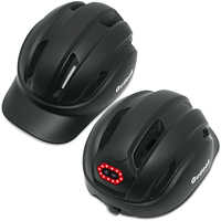 Casque de Vélo Urbain Unisexe Élégant Type Casquette de Baseball avec Lumière LED Intégrée pour Trottinette Électrique