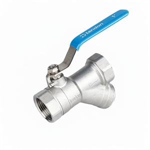 บอลวาล์วชนิด Y สแตนเลส 304 พร้อมตัวกรอง DN25 วาล์วท่อทนทานสำหรับระบบน้ำ HVAC - Product Image 1