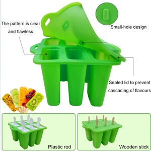 Moldes para paletas de helado de 6 cavidades, moldes para paletas de silicona sin Bpa, molde de silicona para paletas reutilizable para niños - Product Image 5