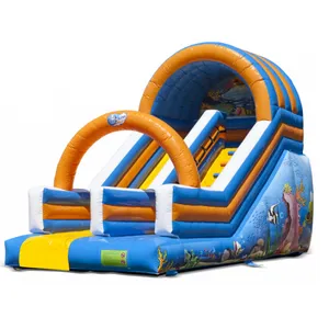 Orient Inflatables prezzo di fabbrica a prezzi accessibili seaworld stampa gonfiabile combo buttafuori castle slide