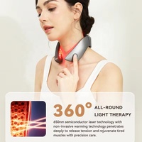Masseur de cou à lumière rouge, portable, 650 nm, laser diode, pour soulager la pression et la douleur, pour la maison et le bureau