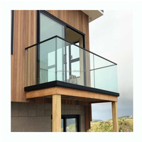 YL METAL Balustrade en aluminium moderne pour balcon de villa, système de base de garde-corps en verre sans cadre, bricolage